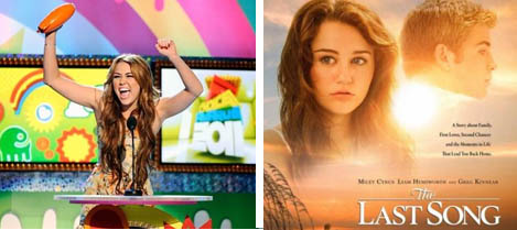 Miley Cyrus Song Soundtrack on Miley Cyrus Award Kids Choice Award The Last Song