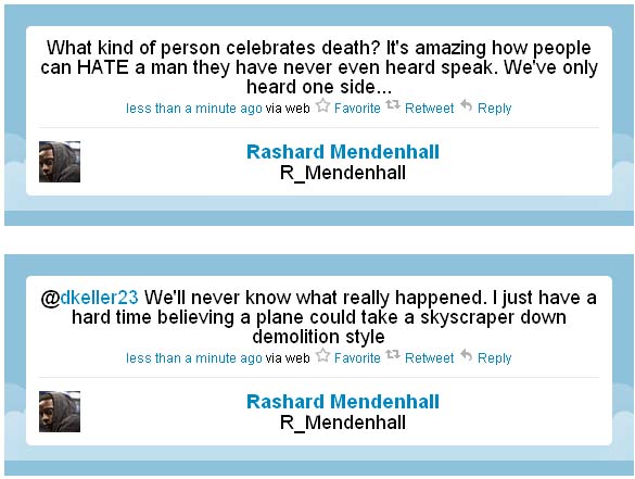 Rashard Mendenhall tweet