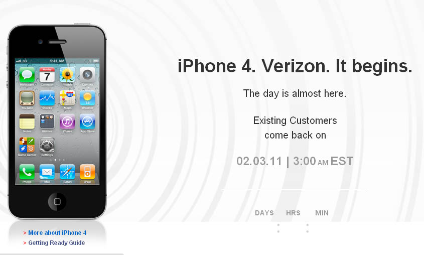 Verizon iPhone4 preorder, verizon iphone 4, iphone 4 sale